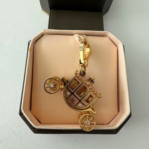Y2K Vintage Juicy Couture Pink & Gold Princess Carriage Charm
